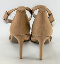 Load image into Gallery viewer, Women's Sandi Ruffle Heel Sandal Pumps - A New Day™ Taupe 9.5