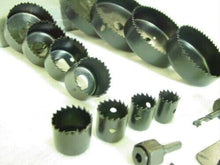 Load image into Gallery viewer, Case of 20 HOLE SAW 16 Piece Kits - 3/4"- 5" Diameter Drill Bit Mandrels in Case