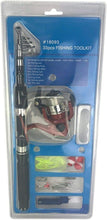 Load image into Gallery viewer, CASE LOT of 24 Fishing Kits - 33 Piece Fishing Kits w/Rods & Reels for Resale
