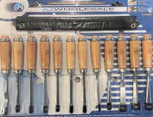 Load image into Gallery viewer, 12-Piece Chisel Set Professional Wood Carving Sculpting Whittling Chisels & Case
