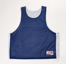 Load image into Gallery viewer, New Balance Reversible Mesh Basketball Practice Jersey Navy/White Youth Large/XL