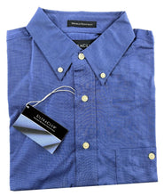 Load image into Gallery viewer, Ultra Club Men's End on End Long Sleeve Button Down Shirt Wrinkle Resistant BLU