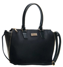 Load image into Gallery viewer, Sandy & Lisa 20" Malibu Carry-on and Milan Wing Tote Set, Black & Gold - New