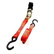 Load image into Gallery viewer, 40 Ratchet Straps - 1"x15' Rubber Coated S Hook Ratcheting Handle Quick Release