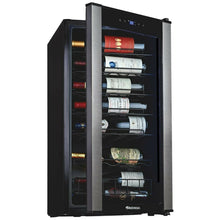 Load image into Gallery viewer, Wine Enthusiast VinoView 36-Bottle Black Stainless Steel Wine Cellar SCRATCH AND DENT