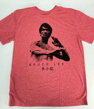 Load image into Gallery viewer, Bruce Lee Men's Graphic Soft Microfiber T-Shirt, Heathered Red
