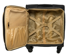 Load image into Gallery viewer, Sandy & Lisa 20" Malibu Carry-on and Milan Wing Tote Set, Black & Gold - New