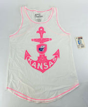 Load image into Gallery viewer, Kansas Jayhawks NCAA Women's Tank Racerback Tank Top with Bow in Back - New