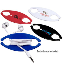 Load image into Gallery viewer, 100 Pack - ABS Plastic Earbud Caddy for Personal or Promotional Use - Blue