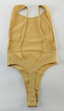 Load image into Gallery viewer, Ladies Thong Bodysuit from American Apparel Cotton Spandex Suit Nude - X-Small