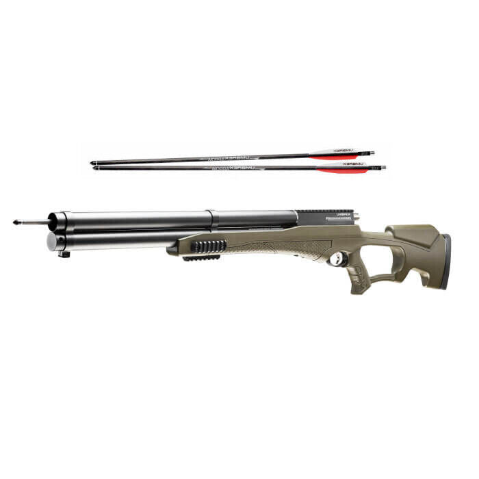 Umarex Airsaber Green Pcp Arrow Air Rifle With 2 Carbon Fiber Arrows 