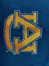 Load image into Gallery viewer, Auburn NCAA Women's V-Neck Tie Back Halter Top with Logo, Navy