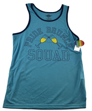 Load image into Gallery viewer, LGBTQ Men's Gay PRIDE Brunch Squad Tank Top Shirt, Mesh Jersey Blue Med New