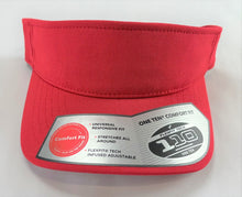 Load image into Gallery viewer, Lids Sun Visor - 110 Mini Pique Adjustable Adult Comfort Flex-Fit Visor Cap Red