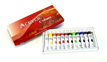 Load image into Gallery viewer, Lot of 60 Paint Sets - Twelve 12ml Tubes of Acrylic Paint Rainbow Pigments