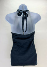 Load image into Gallery viewer, Auburn NCAA Women's V-Neck Tie Back Halter Top with Logo, Navy