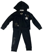 Load image into Gallery viewer, Butter Super Soft Toddler Girls' 2pc Stars Jogger Set - 3T