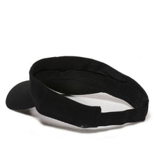 Load image into Gallery viewer, Black Sun Visor Comfort Fit Adjustable Visor Cap Open Hat Unisex Adult