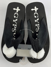 Load image into Gallery viewer, 24 Pack Case Lot for Resale Gypsy Soule Sandals 1" Flats Comfort Heel Flip Flops - BLACK