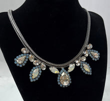 Load image into Gallery viewer, Tova Gunmetal Snowflake Necklace, Cubic Zirconia Diamonique Simulated Diamonds