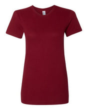 Load image into Gallery viewer, Women's Classic Short Sleeve T-Shirt by American Apparel, Cranberry Red
