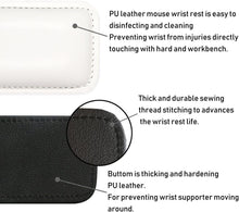 Load image into Gallery viewer, Keyboard Wrist Rest Ergonomic Soft PU Leather Wrist Support, Memory Foam, Black