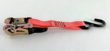 Load image into Gallery viewer, 40 Ratchet Straps - 1"x15' Rubber Coated S Hook Ratcheting Handle Quick Release