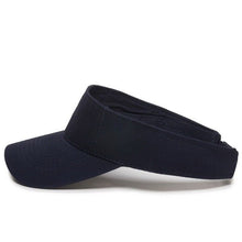 Load image into Gallery viewer, Navy Sun Visor Comfort Fit Adjustable Visor Cap Open Hat Unisex Adult