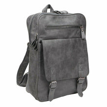 Load image into Gallery viewer, Freeprint Vintage PU Leather Backpack Casual Shoulder Bag for Men, Grey - New