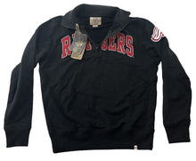 Load image into Gallery viewer, '47 Vintage Style Rutgers University Collegiate 3/4 Zip Sweatshirt Blk SM & Med
