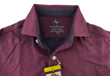 Load image into Gallery viewer, Tailorbyrd Men's Soft Flannel Feel Dress Shirt Long Sleeve Collared Burgundy SM