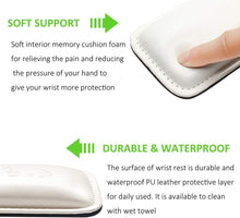 Load image into Gallery viewer, Keyboard Wrist Rest Ergonomic Soft PU Leather Wrist Support, Memory Foam, Black