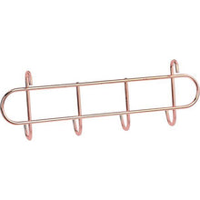 Load image into Gallery viewer, Hook Rack for Wall Grid Panel, Universal 4 Hook Attachment, 10in Rose Gold - New
