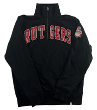 Load image into Gallery viewer, '47 Vintage Style Rutgers University Collegiate 3/4 Zip Sweatshirt Blk SM & Med