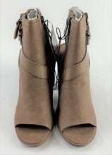 Load image into Gallery viewer, Teisha Buckle Peep Toe Booties dv by Dolce Vita Ankle Boots -Taupe Brown Size 8