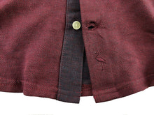 Load image into Gallery viewer, Tailorbyrd Men's Soft Flannel Feel Dress Shirt Long Sleeve Collared Burgundy SM