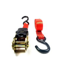 Load image into Gallery viewer, 40 Ratchet Straps - 1"x15' Rubber Coated S Hook Ratcheting Handle Quick Release