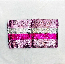 Load image into Gallery viewer, Classic Tube Top Women's Sequin Glitter Strapless Stretchy Crop Top Pink XS-S