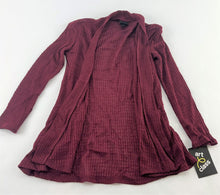 Load image into Gallery viewer, Girls' Art Class™ Long Open Burgundy Cardigan with Pockets, Open Sweater - New