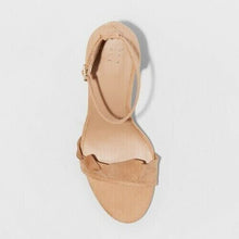 Load image into Gallery viewer, Women's Sandi Ruffle Heel Sandal Pumps - A New Day™ Taupe 9.5