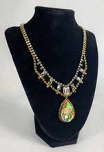 Load image into Gallery viewer, Tova Vintage Victoria Inspired Necklace, Multicolored Crystals Adjusts to 19.5"
