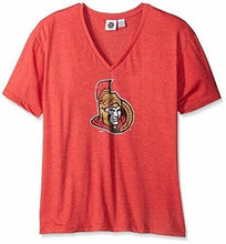 Load image into Gallery viewer, NHL Ottawa Senators Women's Short Sleeve Heather V-Neck T-Shirt, Red, 1XL, New