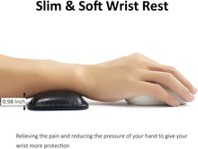 Load image into Gallery viewer, Keyboard Wrist Rest Ergonomic Soft PU Leather Wrist Support, Memory Foam, Black