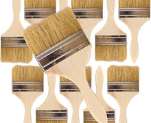Load image into Gallery viewer, 12 Pack of 4" Paint Brushes for Paint, Stains, Varnishes, Glues, Touch-up and Gesso