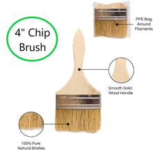 Load image into Gallery viewer, 12 Pack of 4" Paint Brushes for Paint, Stains, Varnishes, Glues, Touch-up and Gesso