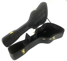 Load image into Gallery viewer, Hardshell Guitar Case for 6 or 12 Strings Acoustic Classical Dreadnought Black Heavy Duty Plush Lining
