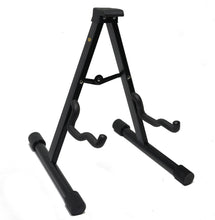 Load image into Gallery viewer, GUITAR STAND A-Frame Design - Black Heavy Duty Padded Folding MODERN DISPLAY New