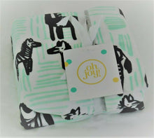 Load image into Gallery viewer, Oh joy! Baby Changing Pad Cover Gender Neutral Super Soft Boho Zebra Mint Green