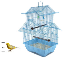 Load image into Gallery viewer, Bird Cage 18" Hanging Wire Bird House BLUE