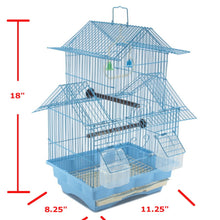 Load image into Gallery viewer, Bird Cage 18" Hanging Wire Bird House BLUE